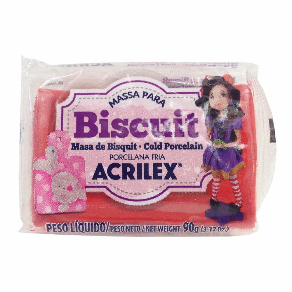 Massa Para Biscuit 90g - Vermelho Massa Para Biscuit 90g - Vermelho