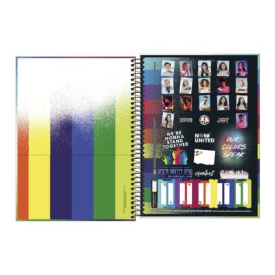 Caderno Espiral Universitário Grande Capa Dura 80 Folhas Now United – Estampas Sortidas
