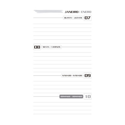 Agenda Costurada Pocket Anual 2027 – Preta