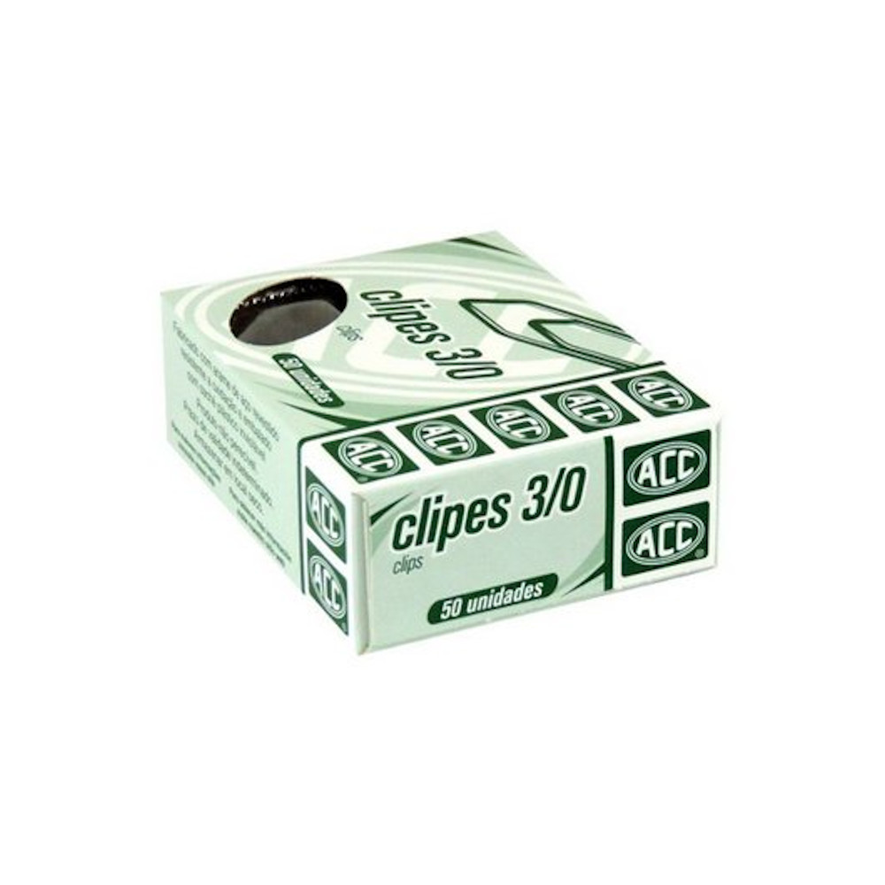 Clips N° 3/0 - Com 50 Unidades Clips N° 3/0 - Com 50 Unidades