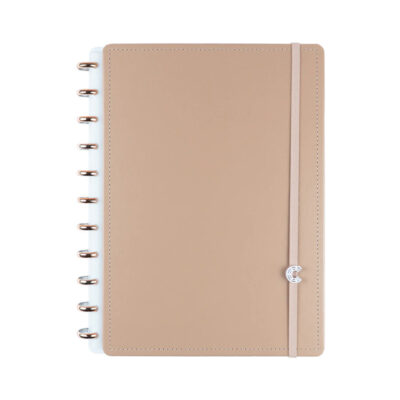 Caderno Inteligente Universitário Grande Espiral Com 140 Folhas Linhas Brancas - Cappuccino Caderno Inteligente Universitário Grande Espiral Com 140 Folhas Linhas Brancas - Cappuccino