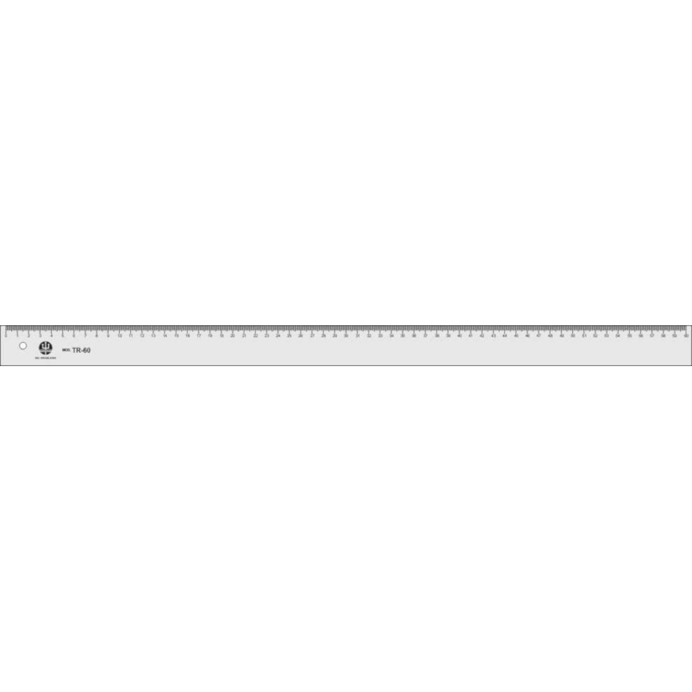 RÉgua Pvc Transparente - 60 Cm RÉgua Pvc Transparente - 60 Cm