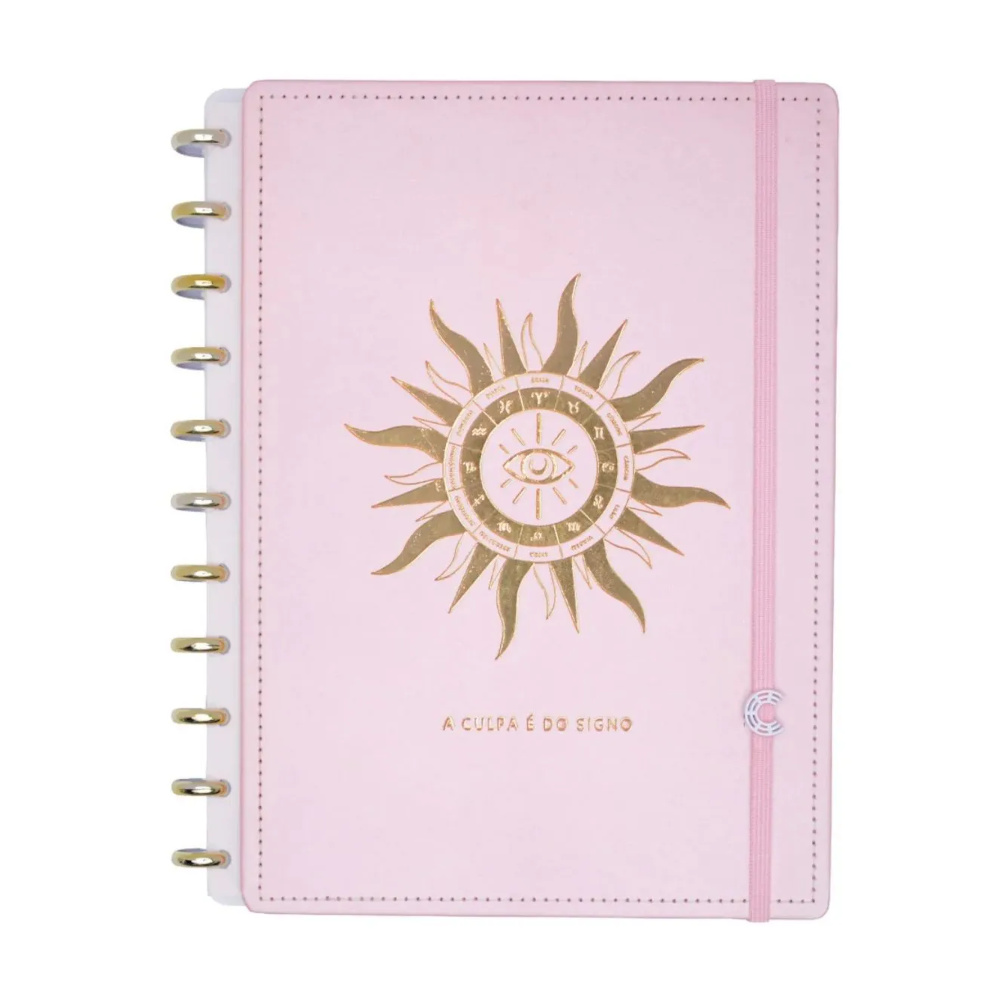 Caderno Inteligente 1/4 A5 Pequeno Espiral Com 80 Folhas - By Mica Rocha - A Culpa É Do Signo Caderno Inteligente 1/4 A5 Pequeno Espiral Com 80 Folhas - By Mica Rocha - A Culpa É Do Signo