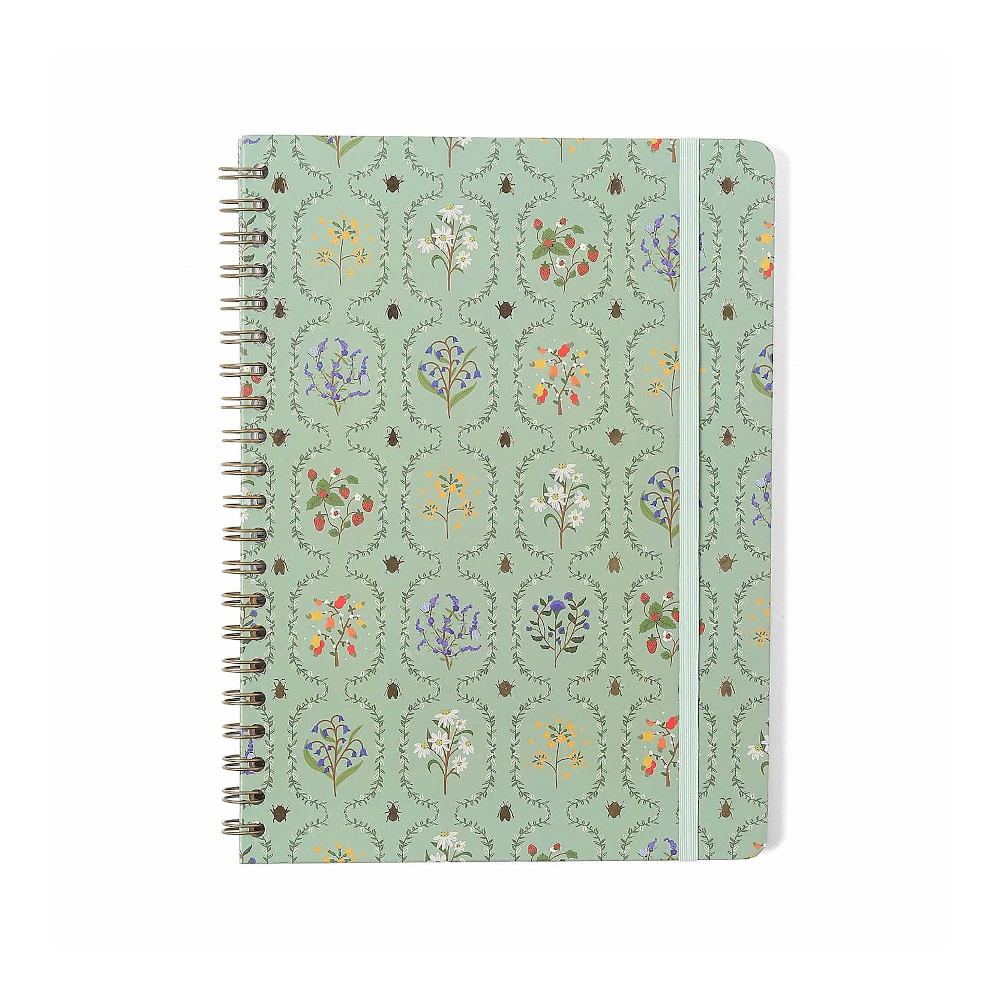 Caderno Espiral Universitário Grande Capa Dura 80 Folhas Pautado - Jardim Verde Caderno Espiral Universitário Grande Capa Dura 80 Folhas Pautado - Jardim Verde