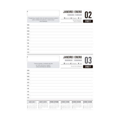 Agenda Costurada Classic View 2027 – Cores Sortidas