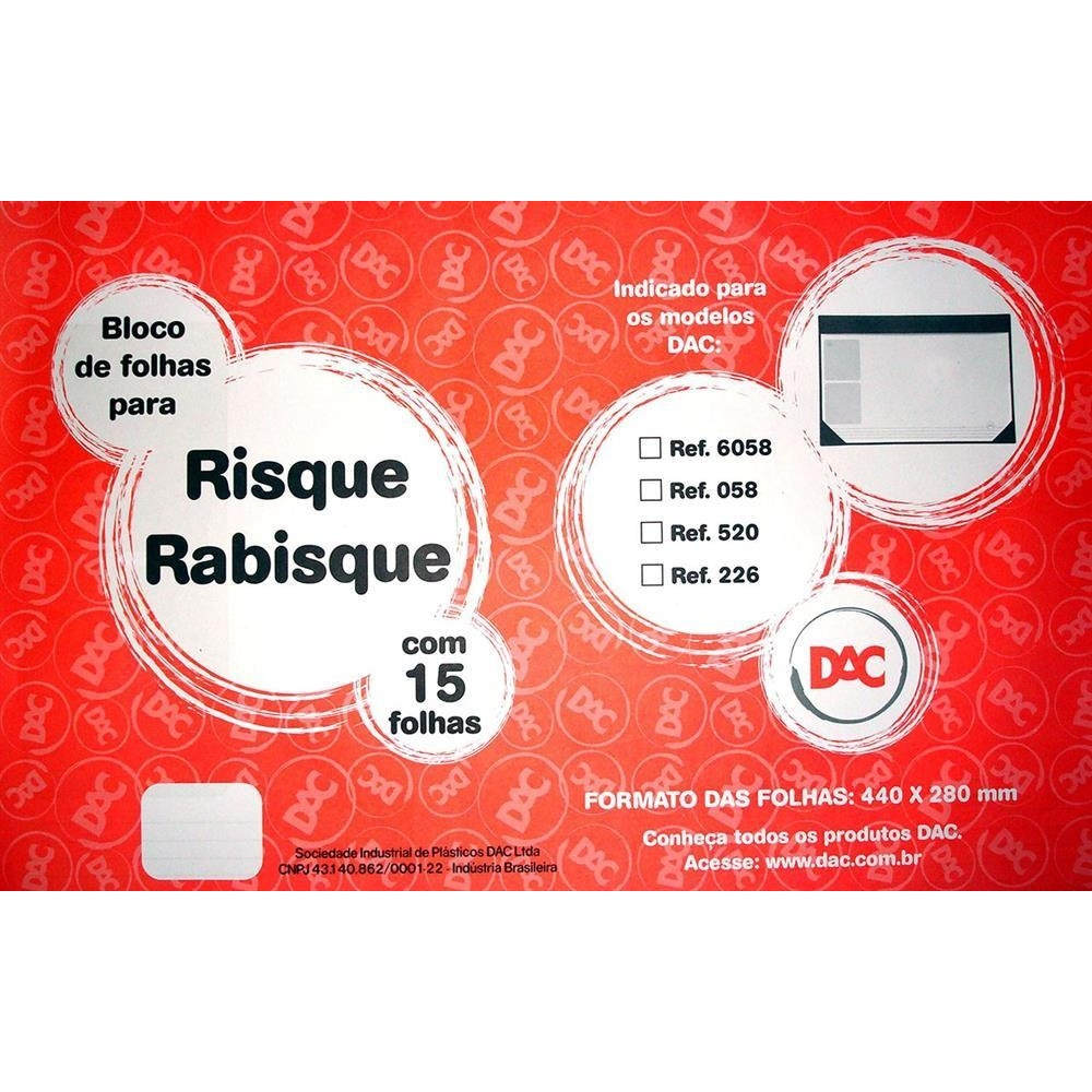 Refil Risque Rabisque A3 Com 15 Folhas - Branco Refil Risque Rabisque A3 Com 15 Folhas - Branco