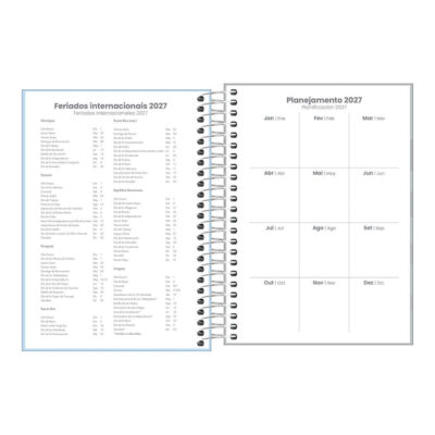 Agenda Espiral Zip Colors 2027 – Cores Sortidas