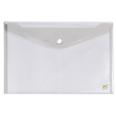 Envelope Plastico Com BotÃo 360x235mm - Incolor Envelope Plastico Com BotÃo 360x235mm - Incolor
