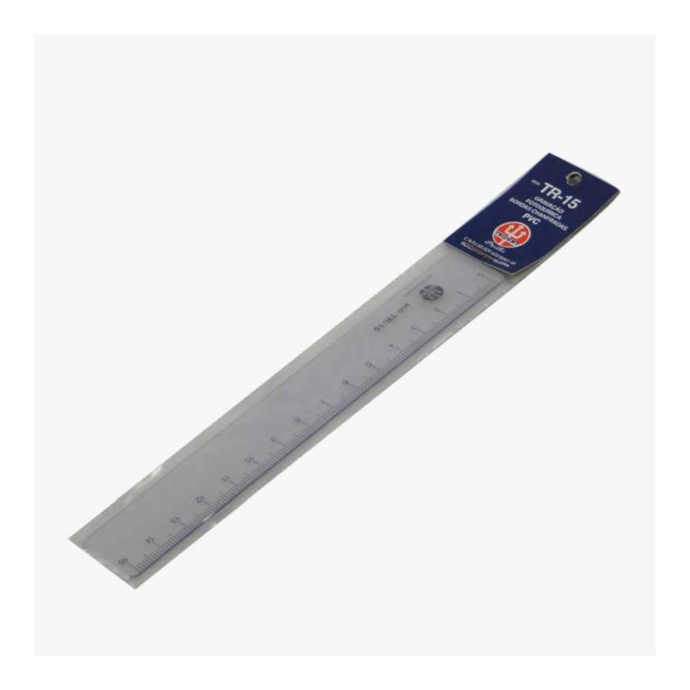 RÉgua Pvc Transparente - 15 Cm RÉgua Pvc Transparente - 15 Cm