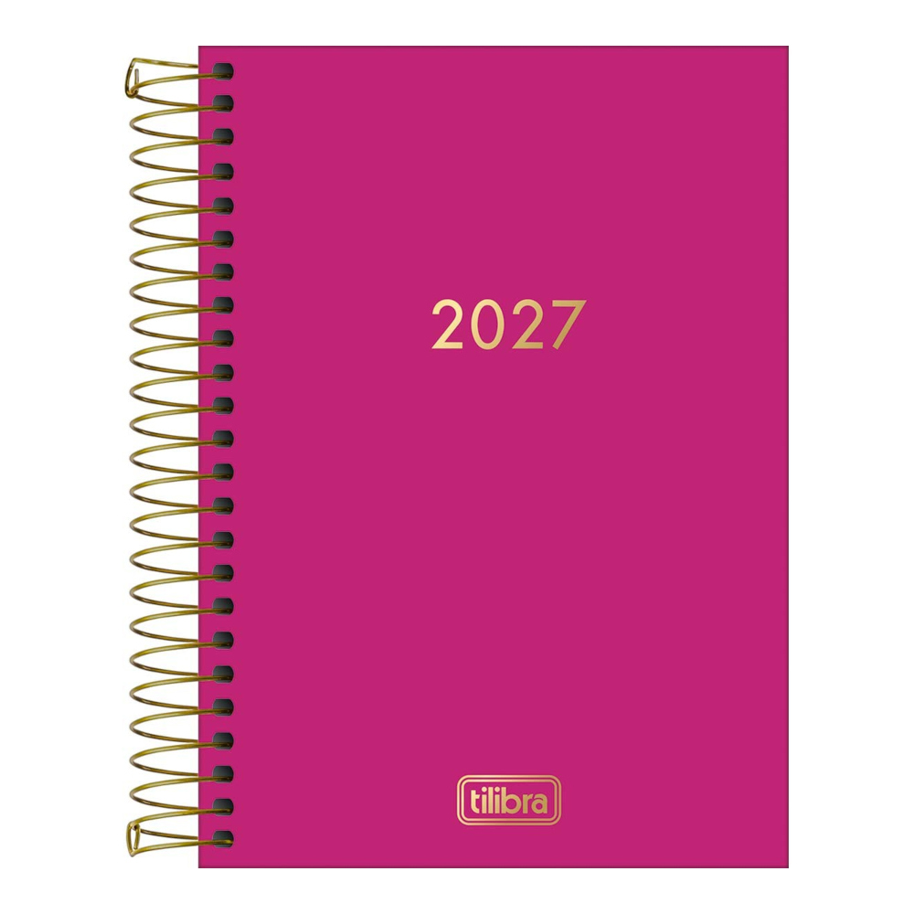 Agenda Espiral M5 Napoli 2027 - Cereja Agenda Espiral M5 Napoli 2027 - Cereja