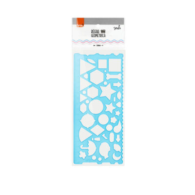 Régua Plástica Geométrica 20cm - Cores Diversas Régua Plástica Geométrica 20cm - Cores Diversas