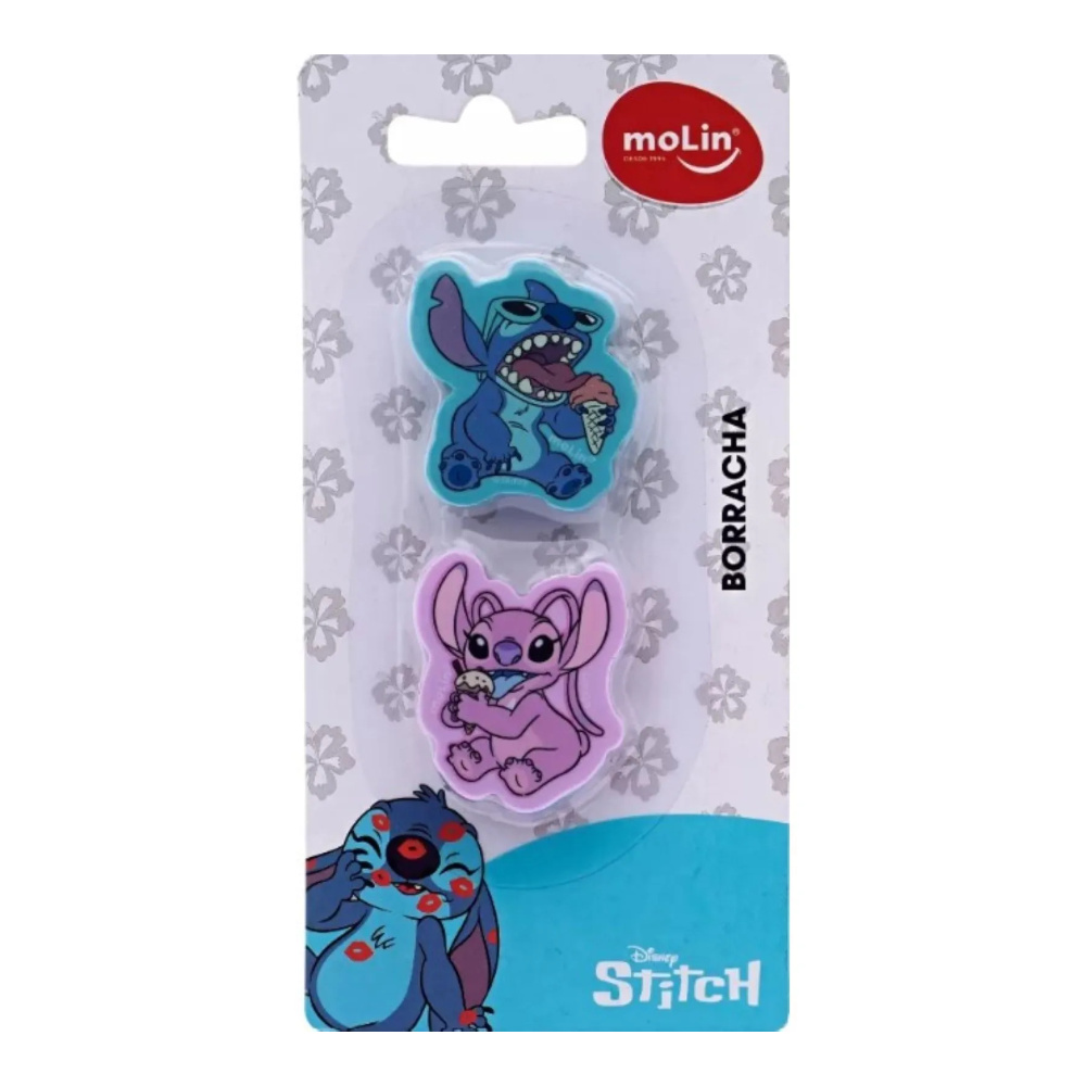 Borracha Stitch Com 2 Unidades - Modelos E Cores Sortidas Borracha Stitch Com 2 Unidades - Modelos E Cores Sortidas
