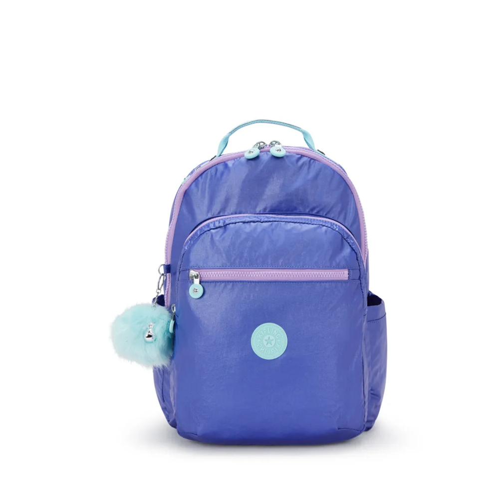 Mochila Kipling Seoul - Cosmic Metálica Lilás Mochila Kipling Seoul - Cosmic Metálica Lilás