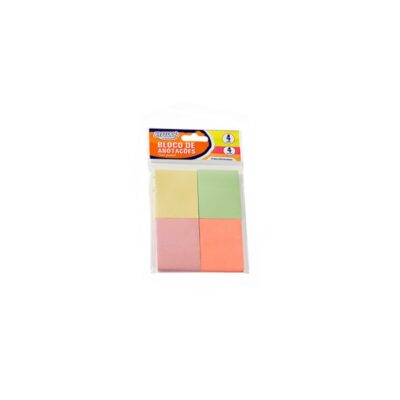Bloco De Anotações Auto Adesivo Pastel - Colorido Bloco De Anotações Auto Adesivo Pastel - Colorido