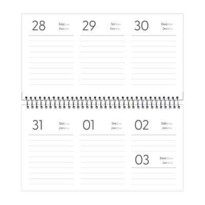 Agenda Espiral office Class Mini 2027 – Cores Sortidas