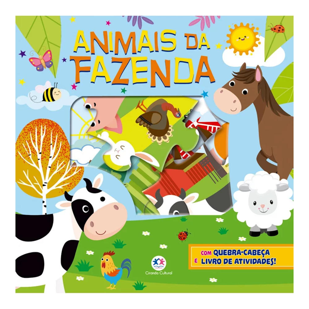 Animais Da Fazenda - Com Quebra-Cabeça E Livro De Atividades! Animais Da Fazenda - Com Quebra-Cabeça E Livro De Atividades!