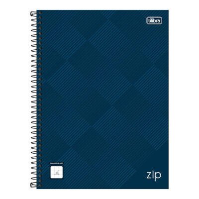 Caderno Espiral Universitário Grande Capa Dura 96 Folhas Quadriculado 5x5mm Zip - Estampas Sortidas