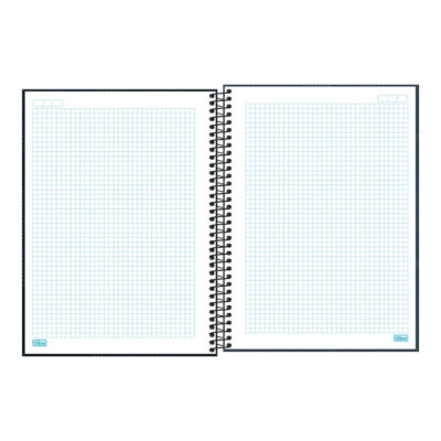 Caderno Espiral Universitário Grande Capa Dura 96 Folhas Quadriculado 5x5mm Zip – Estampas Sortidas