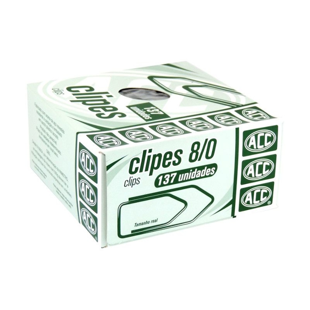 Clips N° 8/0 - com 137 Unidades Clips N° 8/0 - com 137 Unidades