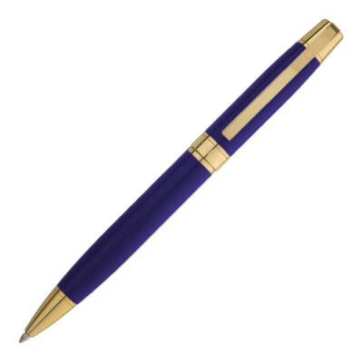 Caneta Esferográfica Crown Master Gold - Azul E Dourada