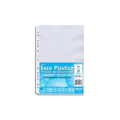 Plástico A4 13 Furos Com 10 Folhas Plástico A4 13 Furos Com 10 Folhas