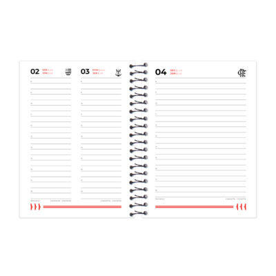 Agenda Espiral Flamengo 2027 – Estampas Sortidas