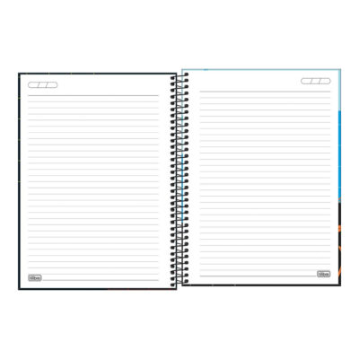 Caderno Espiral Universitário Grande Capa Dura 320 Folhas 16 Matérias Flip+ – Estampas Sortidas