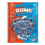 Caderno Espiral Universitário Grande Capa Dura 96 Folhas Flip+  - estampas Sortidas