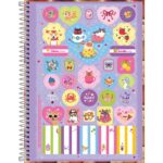 Caderno Espiral Universitário Grande Capa Dura 200 Folhas 10 Matérias Like+   - Estampas Sortidas