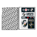Caderno Espiral Universitário Grande Capa Dura 160 Folhas 10 Matérias Vasco - Estampas Sortidas