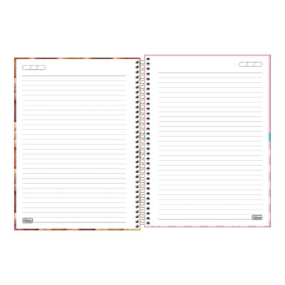 Caderno Espiral Universitário Grande Capa Dura 96 Folhas Like+ Fem  – estampas Sortidas