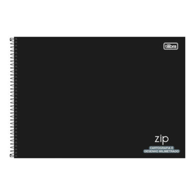 Caderno Desenho E Cartografia Espiral 80 Folhas Capa Dura Zip - Preto Caderno Desenho E Cartografia Espiral 80 Folhas Capa Dura Zip - Preto