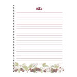 Caderno Espiral Colegial Médio Capa Dura 80 Folhas - Velvet Cherry