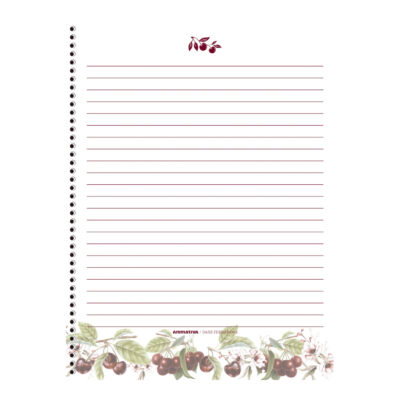 Caderno Espiral Colegial Médio Capa Dura 80 Folhas – Velvet Cherry
