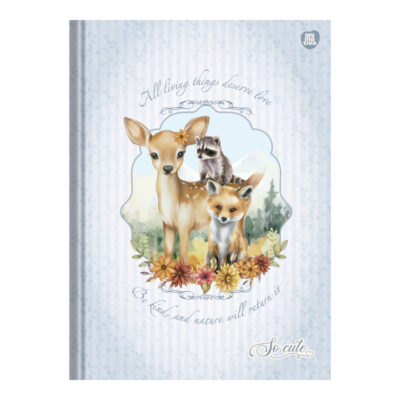Caderno Brochura Costurado Sem Mola Universitário Grande Capa Dura 80 Folhas So Cute – Estampas Sort