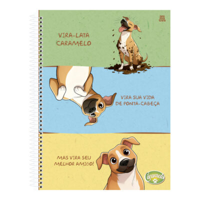 Caderno Espiral Universitário Grande Capa Dura 80 Folhas Caramelo - Estampas Sortidas Caderno Espiral Universitário Grande Capa Dura 80 Folhas Caramelo - Estampas Sortidas