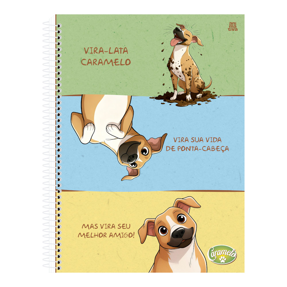 Caderno Espiral Universitário Grande Capa Dura 80 Folhas Caramelo - Estampas Sortidas Caderno Espiral Universitário Grande Capa Dura 80 Folhas Caramelo - Estampas Sortidas