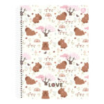 Caderno Espiral Universitário Grande Capa Dura 160 Folhas 10 Matérias Love - Estampas Sortidas