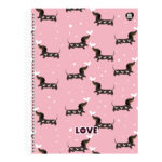 Caderno Espiral Universitário Grande Capa Dura 160 Folhas 10 Matérias Love - Estampas Sortidas