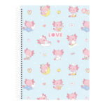Caderno Espiral Universitário Grande Capa Dura 160 Folhas 10 Matérias Love - Estampas Sortidas