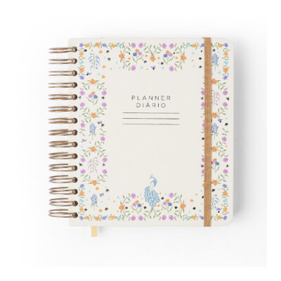 Planner Permanente Espiral Diário - Relicário Secreto Off White
