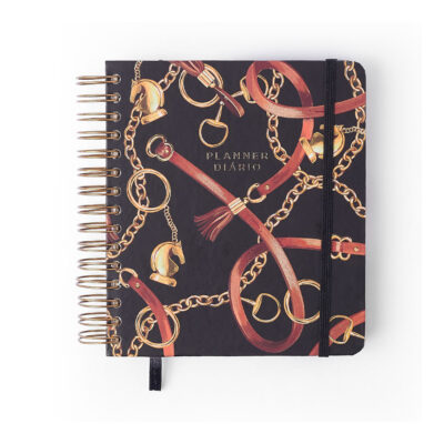 Planner Permanente Espiral Diário - Haras Selaria - Preto