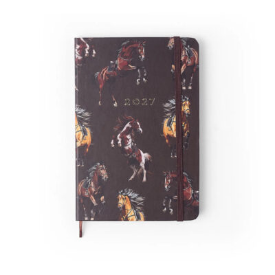 Agenda Planner Costurada Semanal 2027 - Haras Alazão - Marrom