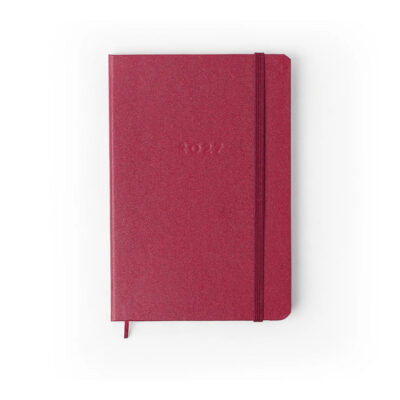 Agenda Planner Costurada Semanal 2027 - Vermelho Quente
