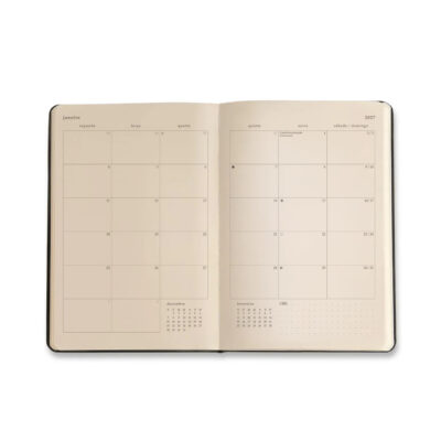 Agenda Planner Costurada Semanal 2027 – Mini Bloomy Chocolate