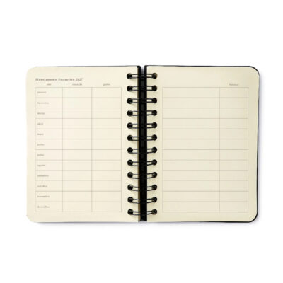 Agenda Planner Espiral Diária 2027 – Relicário Realeza Off White
