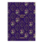 Caderno Brochura Costurado Sem Mola Colegial Médio Capa Dura 80 Folhas - Flor De Figo