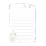 Caderno Brochura Costurado Sem Mola Colegial Médio Capa Dura 80 Folhas - Flor De Figo
