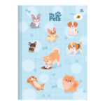 Caderno Brochura Costurado Sem Mola Universitário Grande Capa Dura 80 Folhas My Pets - Estampas Sort