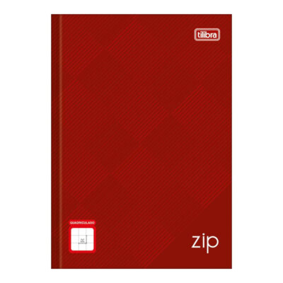 Caderno 1/4 Pequeno Brochura Costurado Sem Mola Capa Dura 96 Folhas Quadriculado 7x7mm Zip - Estampa